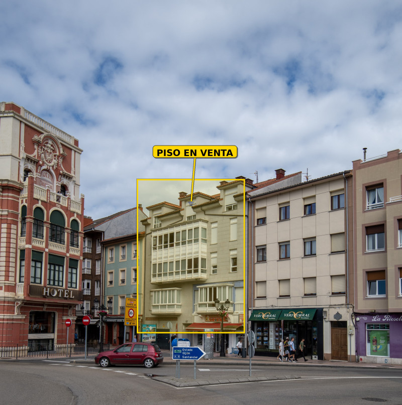 Venta de piso adoptado de  tres dormitorios con vistas a la Ría de  Ribadesella.