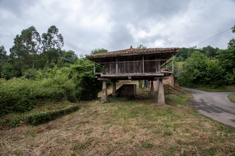 Casa para rehabilitar con cuadra, hórreo  y finca edificable en La Madalena-Villaviciosa