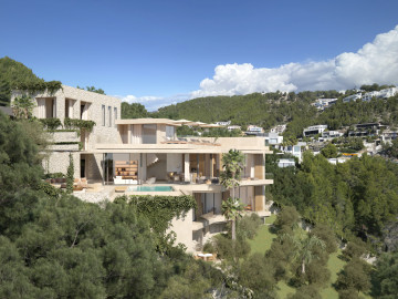 Plot with project in Son Vida with panoramic views towards the bay of Palma