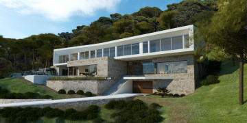 Project of a detached villa  partial sea views in Sol de Mallorca