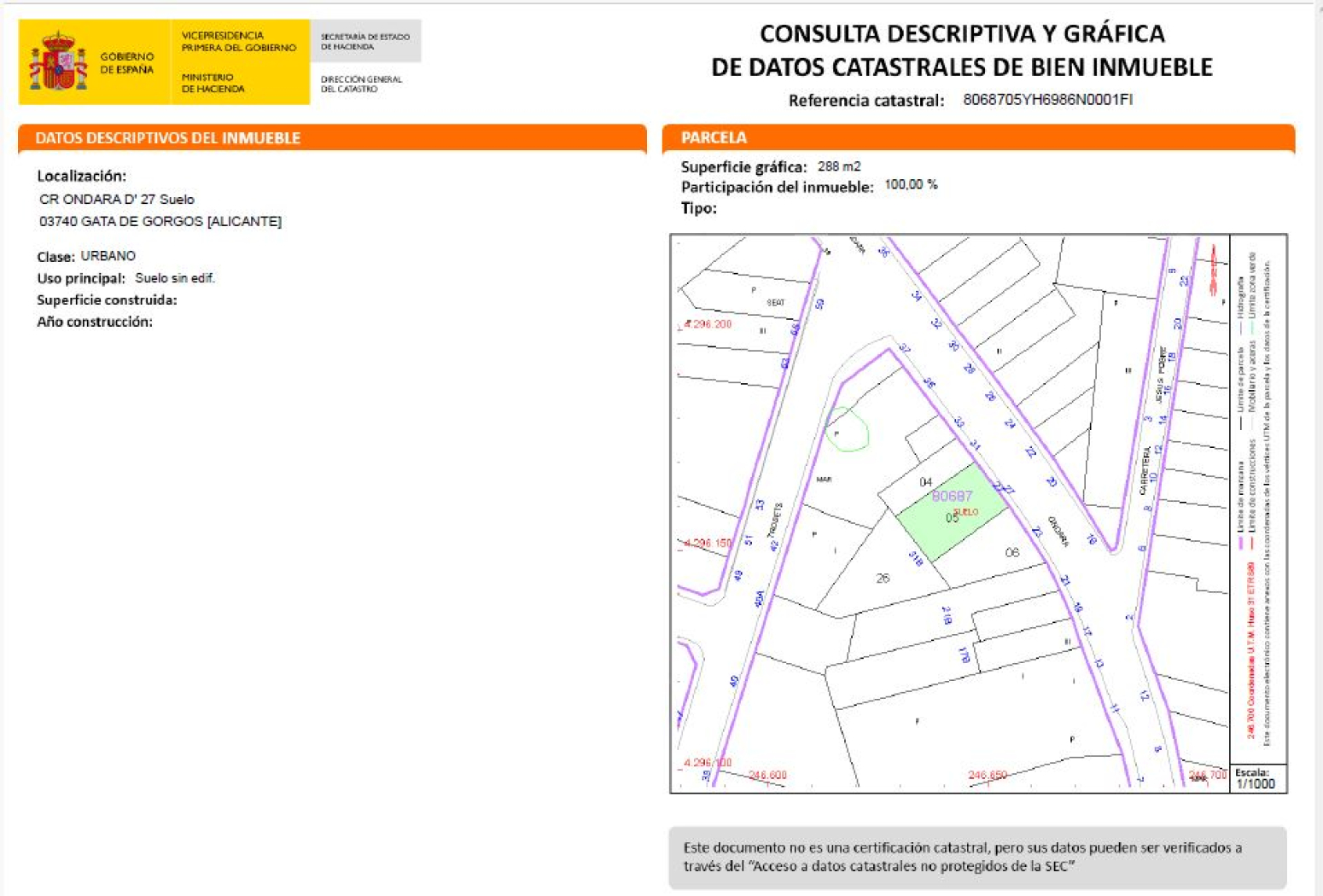 <br />
<b>Deprecated</b>:  Function utf8_encode() is deprecated in <b>/var/www/vhosts/inmobiliariatomasmunoz.com/httpdocs/ficha-inmueble.php</b> on line <b>218</b><br />
Fincas y solares-Venta-Gata de Gorgos-1385994-Foto-6