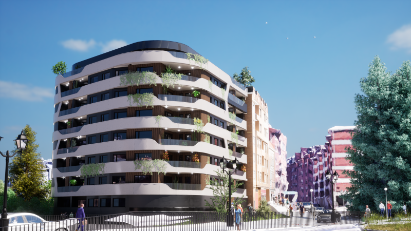 Promoción de viviendas en el corazón de Oviedo. Diseño y eficiencia con estilo vanguardista 